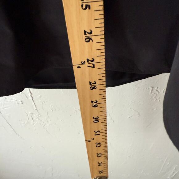 Y2K BCBGMAXAZRIA Strapless Black Dress S Pleated Beaded Waist Party Midi Silk - Picture 6 of 6